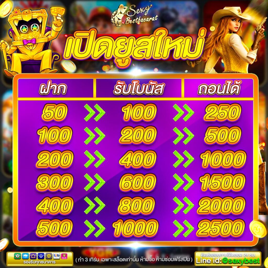 เปิดยูสใหม่ 100%